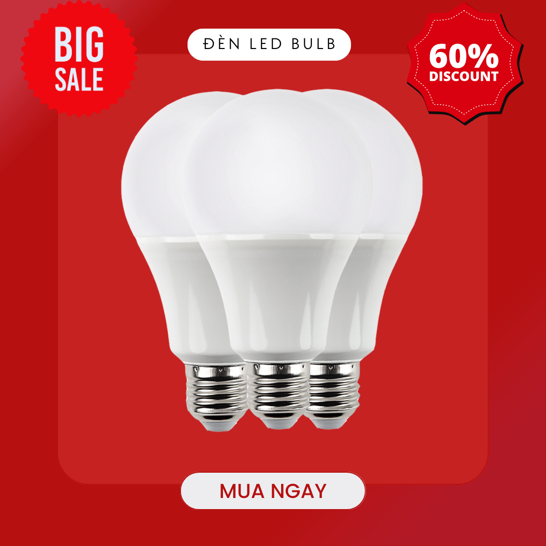 đèn led bulb sale 60%